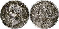 France 50 Centimes Napoleon III, Strasbourg, Silver -