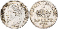 France 50 Centimes Napoleon III, Strasbourg, Silver -