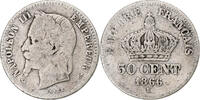 France 50 Centimes Napoleon III, Bordeaux, Silver, KM:814.3 -
