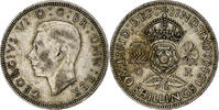 Great Britain Florin, Two Shillings George VI, Silver, KM:855 -