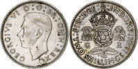 Great Britain Florin, Two Shillings George VI, Silver, KM:855 -