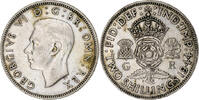 Great Britain Florin, Two Shillings George VI, Silver, KM:855 -