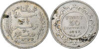 Tunisia 50 Centimes Muhammad al-Nasir Bey, Paris, Silver -