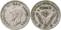 South Africa 3 Pence George VI, Silver, KM:26 -