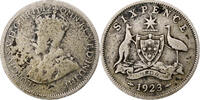 Australia Sixpence George V, Melbourne, Silver, KM:25 -
