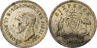Australia Sixpence George VI, London, Silver, KM:45 -