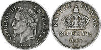 France 20 Centimes Napoleon III, Strasbourg, Silver -