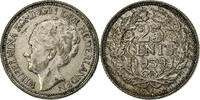 Netherlands 25 Cents Wilhelmina I, Silver, KM:164 -