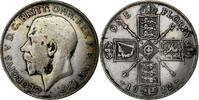 Great Britain Florin, Two Shillings George V, Silver, KM:817a -