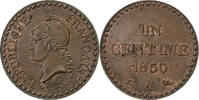 France Centime Dupré, Paris, Bronze, KM:754 -