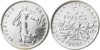 France 5 Francs Semeuse, Paris, BU, Silver, KM:1309 -