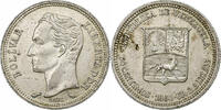 Venezuela 50 Centimos Paris, Silver, KM:36a -