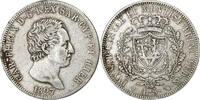 Italian States 5 Lire ITALIAN STATES, SARDINIA, Carlo Felice, Torino, Silver -