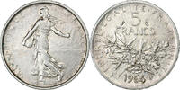 France 5 Francs Semeuse, Paris, Silver, KM:926 -