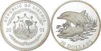 Liberia 20 Dollars Franklin Mint, Silver -