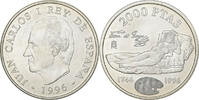 Spain 2000 Pesetas Juan Carlos I, Madrid, Silver, KM:968 -