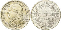 Lira 1868-XXIII R Vatikanstadt PAPAL STATES, Pius IX, Rome, Silber, VZ, KM:1387 VZ