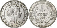 Brazil 2000 Reis Rio de Janeiro, Silver, KM:526 -