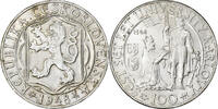 Czechoslovakia 100 Korun Silver, KM:26 -