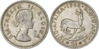 South Africa 5 Shillings Elizabeth II, Pretoria, Silver -