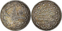 10 Kurush 1906/AH1293 Qustantiniyah Türkei Abdul Hamid II, Qustantiniyah, Silber, SS+ SS+