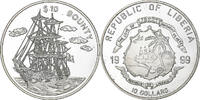 Liberia 10 Dollars Silver -