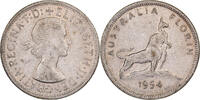 Australia Florin Elizabeth II, Melbourne, Silver, KM:55 -