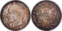 France 50 Centimes Napoleon III, Napoléon III, Paris, Silver -