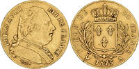 France 20 Francs Louis XVIII, Louis XVIII, Paris, Gold -