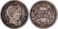 United States Dime Barber Dime, Philadelphia, Silver, KM:113 -