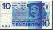 Netherlands 10 Gulden Banknote, 1968-04-25, KM:91b -