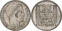 France 20 Francs Turin, Paris, Silver, Gadoury:852, KM:879 -
