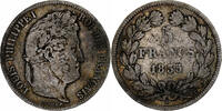 France 5 Francs 1835 T Louis-Philippe, Nantes, Silver, Gadoury:678 VF(20-25)