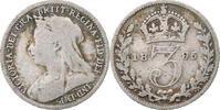 Great Britain 3 Pence Victoria, Silver, KM:777 -
