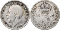 Great Britain 3 Pence George V, Silver, KM:813 -