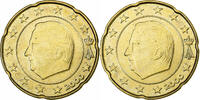 Belgium 20 Euro Cent Albert II, error double observe side, Brussels -
