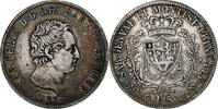 ITALIAN STATES 5 Lire SARDINIA, Carlo Felice, Genoa, Silver -