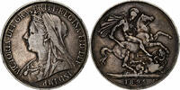 Great Britain Crown Victoria, London, Silver, KM:783 -
