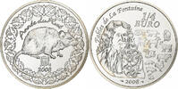 France 1/4 Euro année du rat, BE, Monnaie de Paris, Silver -
