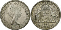 Australia Florin Elizabeth II, Melbourne, Silver, KM:60 -