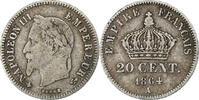 France 20 Centimes Napoléon III, Paris, Silver, Gadoury:308 -