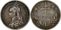 Great Britain 6 Pence London, Silver -
