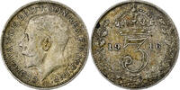 Great Britain 3 Pence George V, Silver, KM:813 -