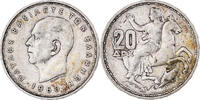 Greece 20 Drachmai Silver, KM:73 -