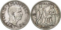 Italy 20 Lire Vittorio Emanuele III, Rome, Silver, KM:69 -