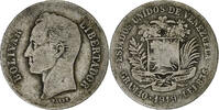 Venezuela Gram 10, 2 Bolivares Silver, KM:23 -