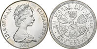 Isle of Man Crown Elizabeth II, Pobjoy Mint, Silver, KM:92a -