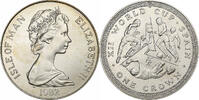 Isle of Man Crown Elizabeth II, Pobjoy Mint, Silver, KM:94a -