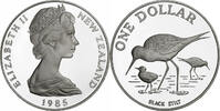 New Zealand Dollar Elizabeth II, Proof, Silver, KM:55a -