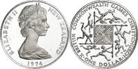 New Zealand Dollar Elizabeth II, Proof, Silver, KM:44a -